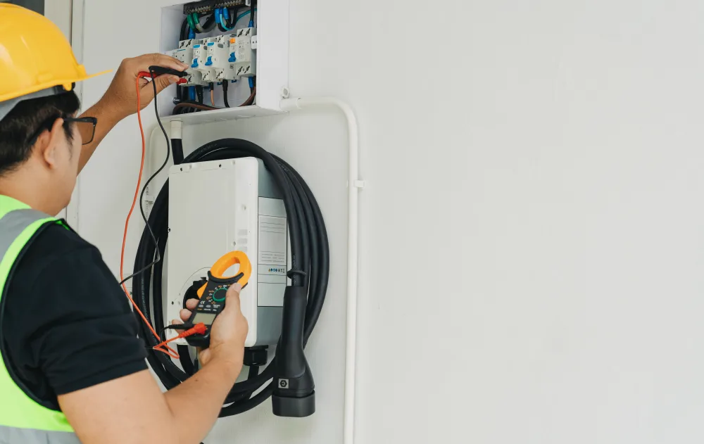 Techniciens en bornes de recharge